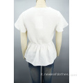 Camicia peplo canale a viscere dolce a v-collo dolce
